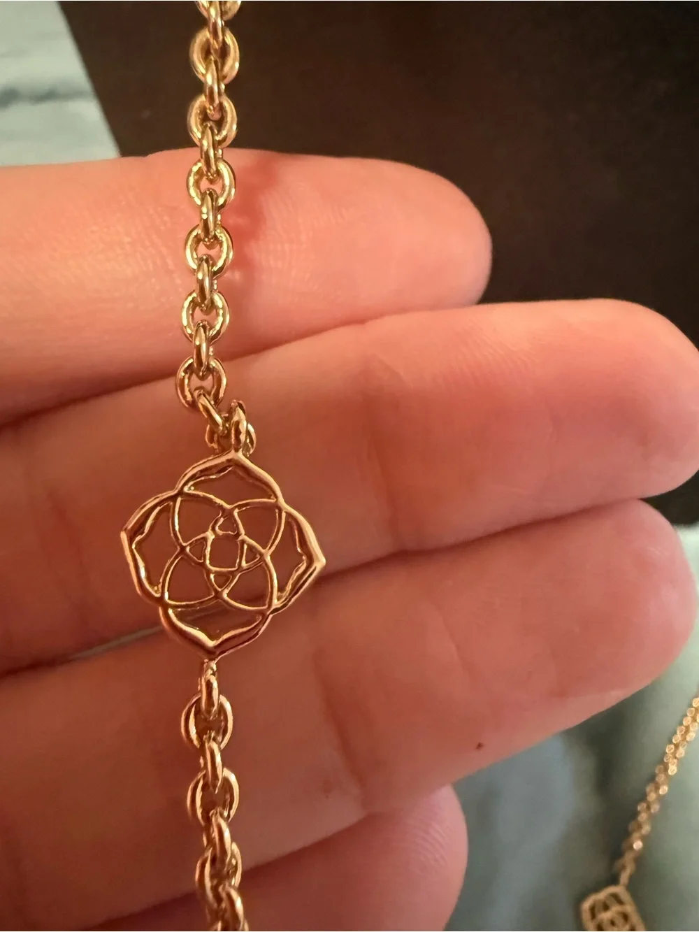 Kendra Scott Devalyn Gold-Tone Filigree Station Long Necklace